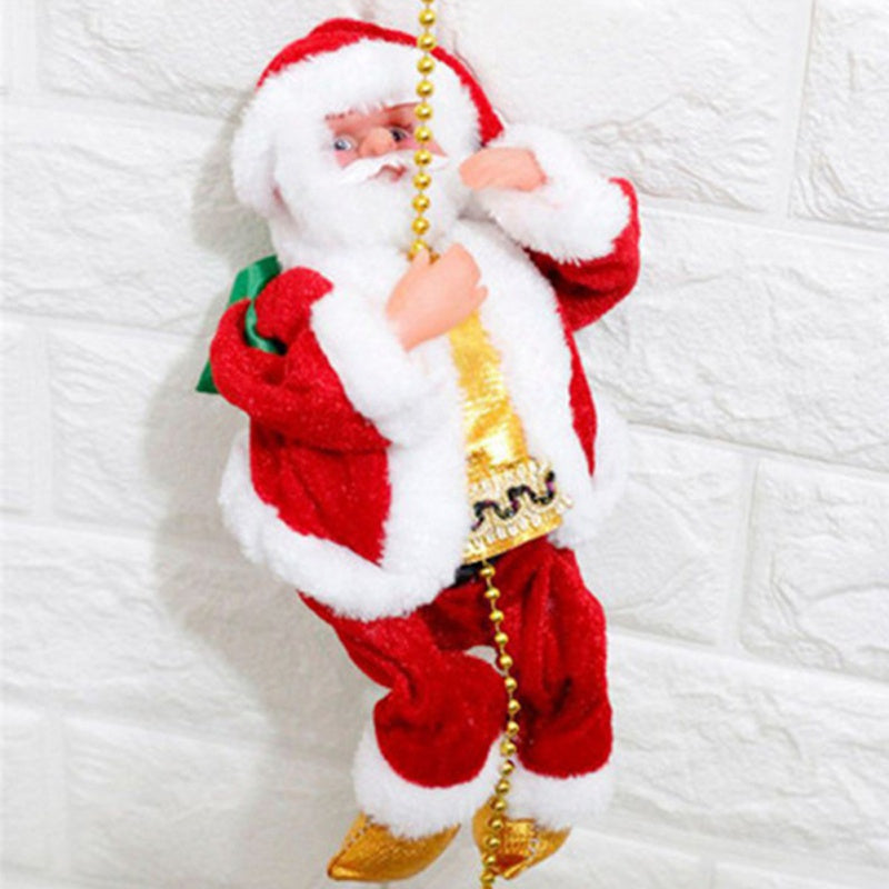 Music Christmas Santa Claus Climb Ladder