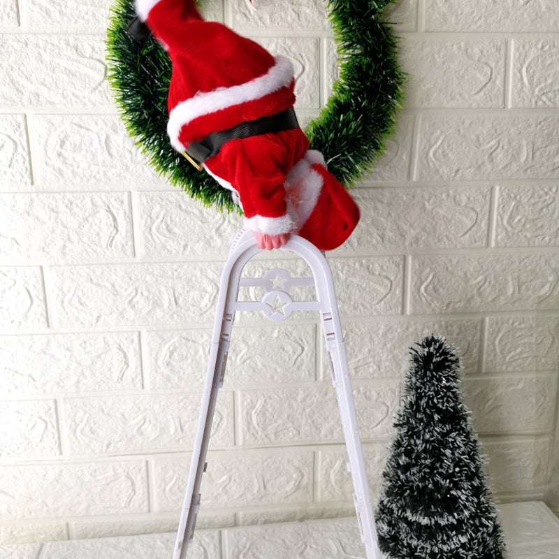 Music Christmas Santa Claus Climb Ladder