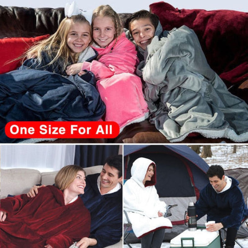 Over Size Blanket Sweatshirt Hoodie Ultra Plush