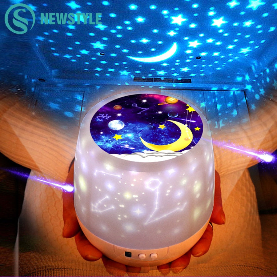 Colorful Starry Sky Projector Night Light Rotation